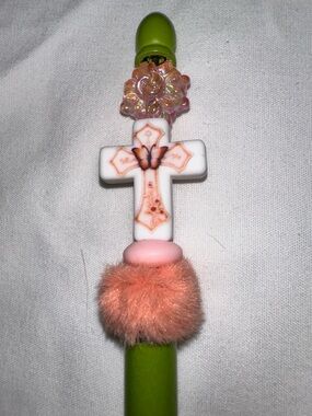 STYLUS - Pink Butterfly Cross Stylus/ Pen - Home Office Stationery